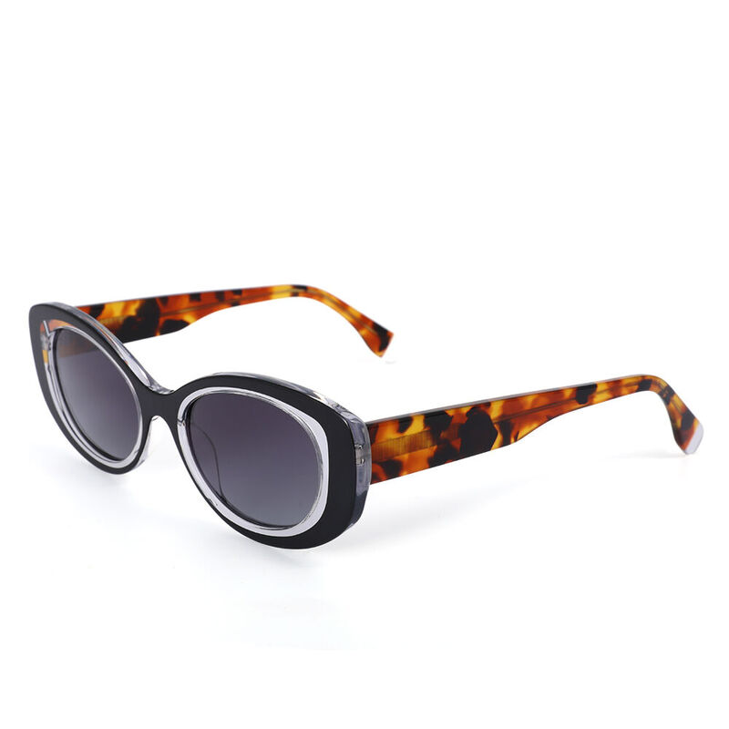 Luna Cat Eye Black Sunglasses