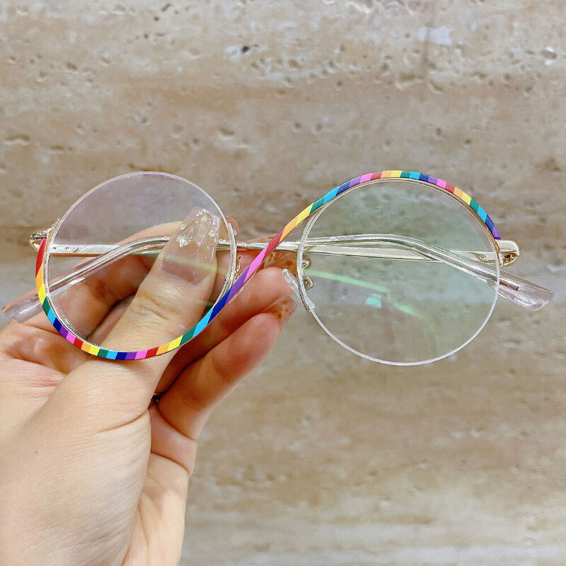 Hilary Round Multicolor Glasses