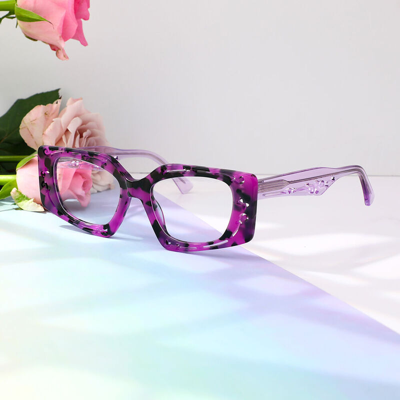 Zimmerma Geometric Purple Glasses