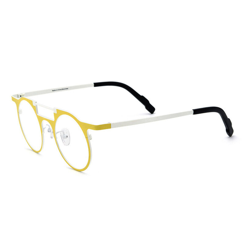 Woolley Round Yellow Glasses