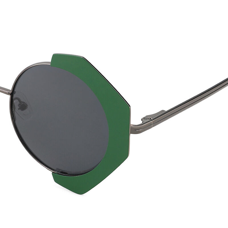 Combo Round Green Sunglasses