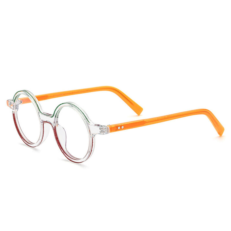 Colley Round Orange Glasses