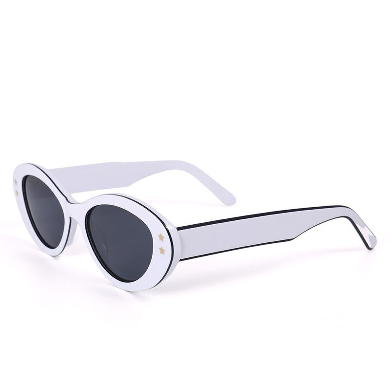 Nova Cat Eye White Sunglasses