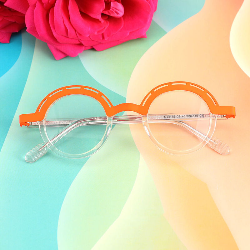 Ramos Round Orange Glasses