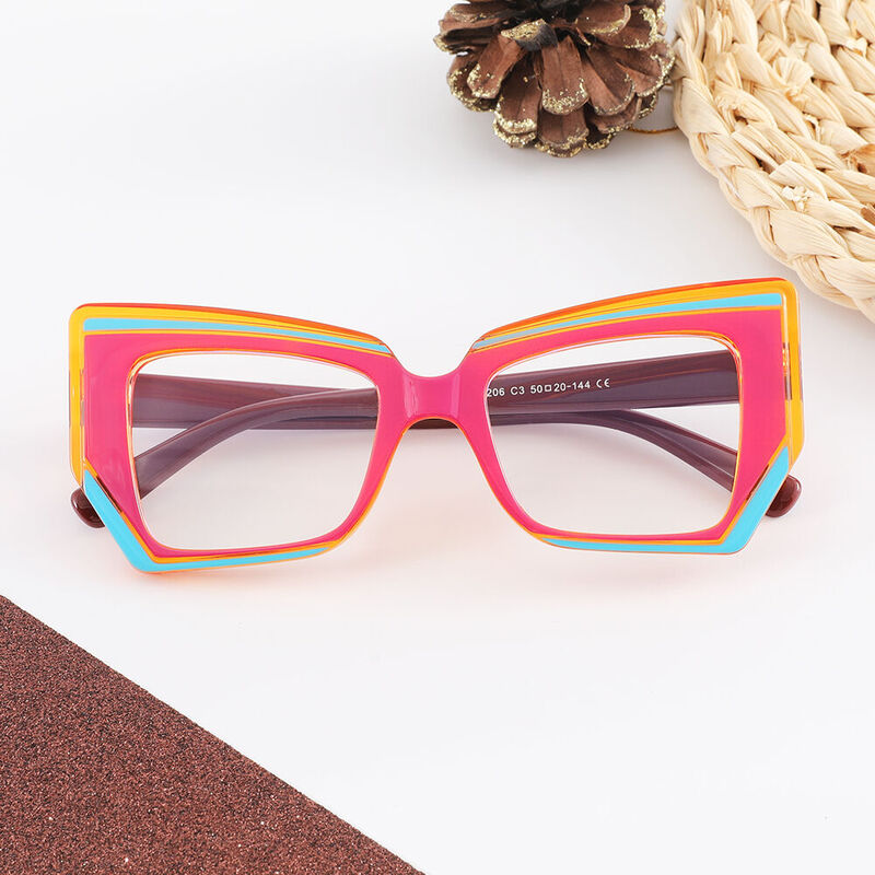 Wandy Cat Eye Red Glasses