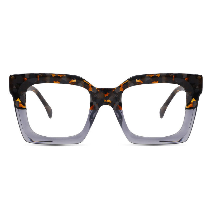 Stewa Square Gray Glasses