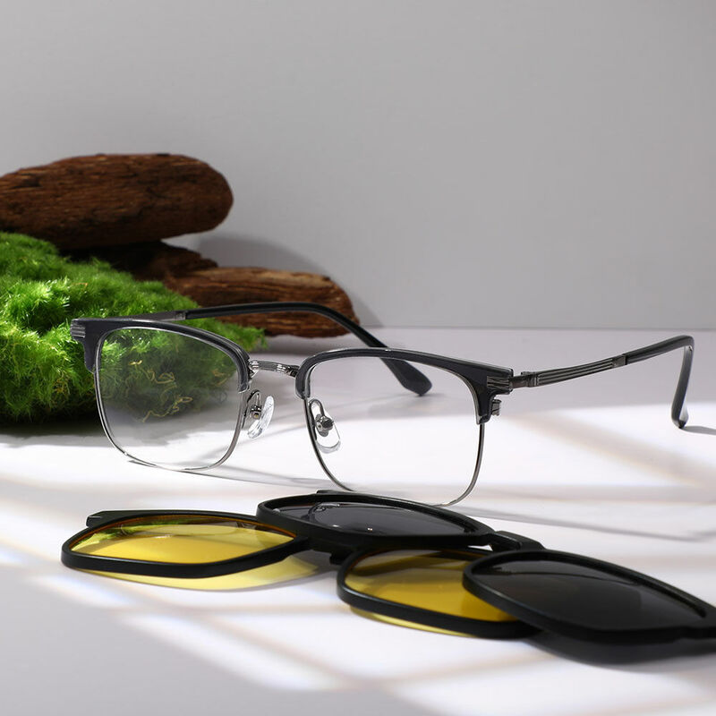 Nige Browline Grey Glasses