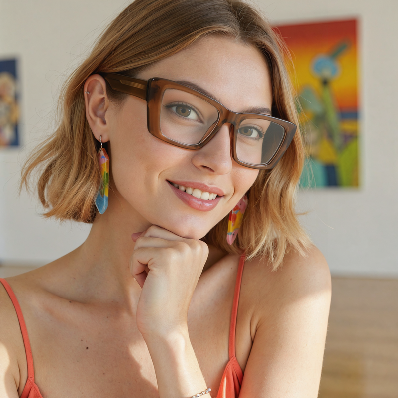 Lunettes de Vue Hamiltion Carré Marron