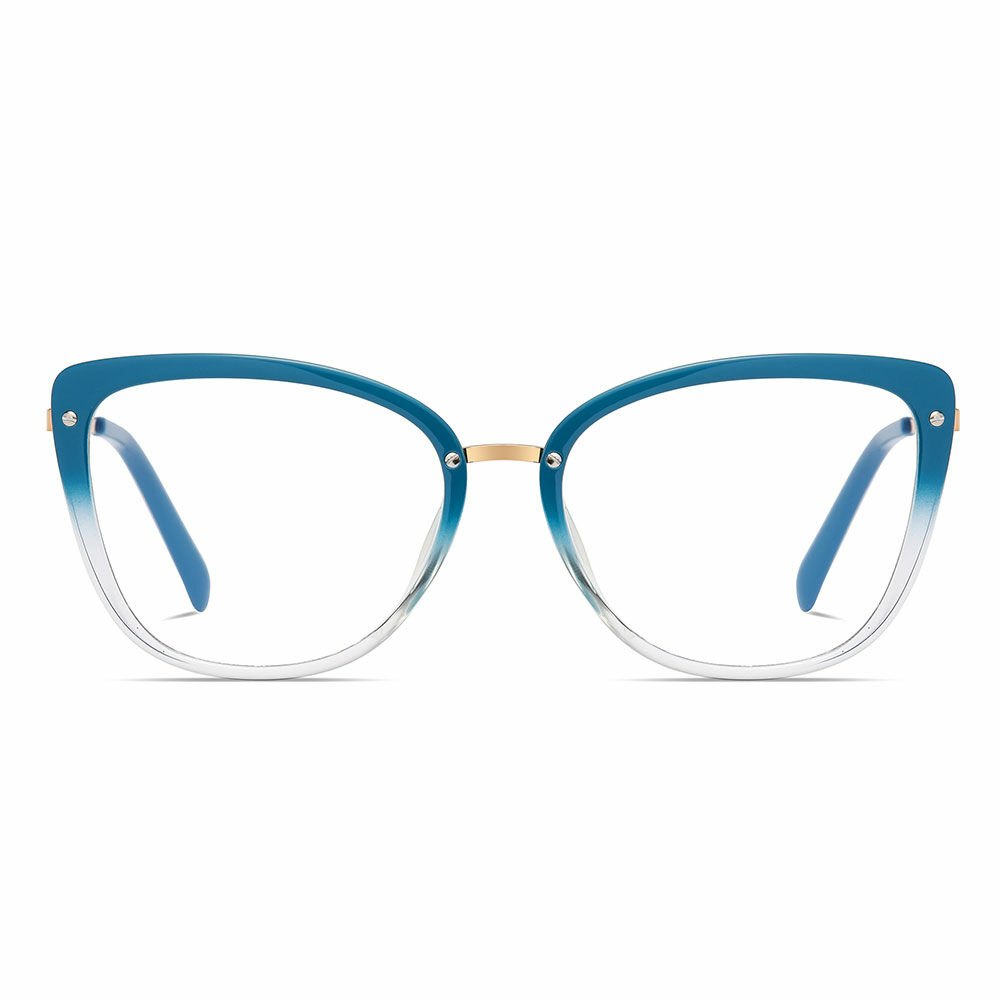 Church Cat Eye Blaue Brille