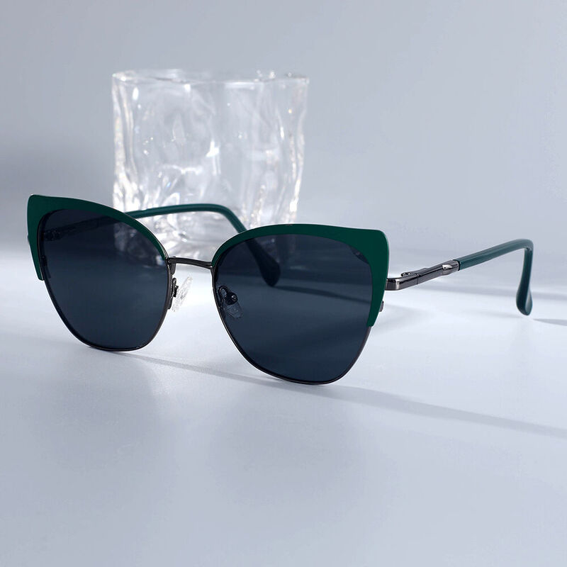 Fabulous Cat Eye Green Sunglasses