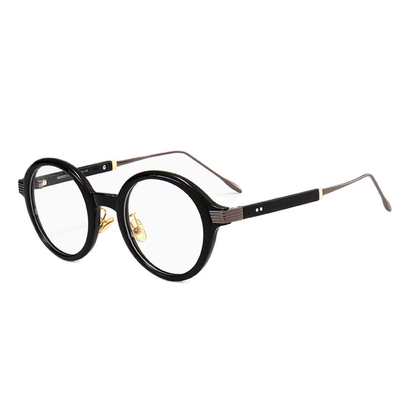 Faniy Round Black Glasses