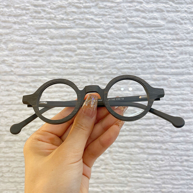 Quina Round Gray Glasses