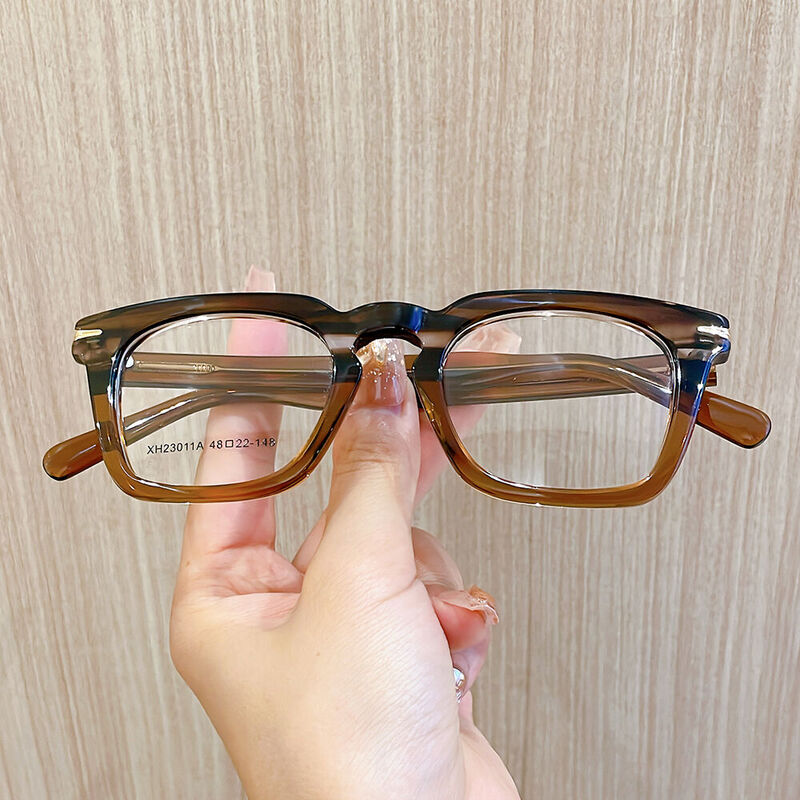 Zecharia Square Brown Glasses