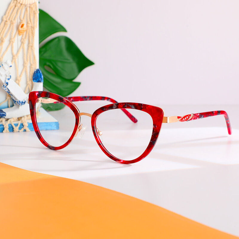 Occhiali da Vista Molly Cat Eye Rosso