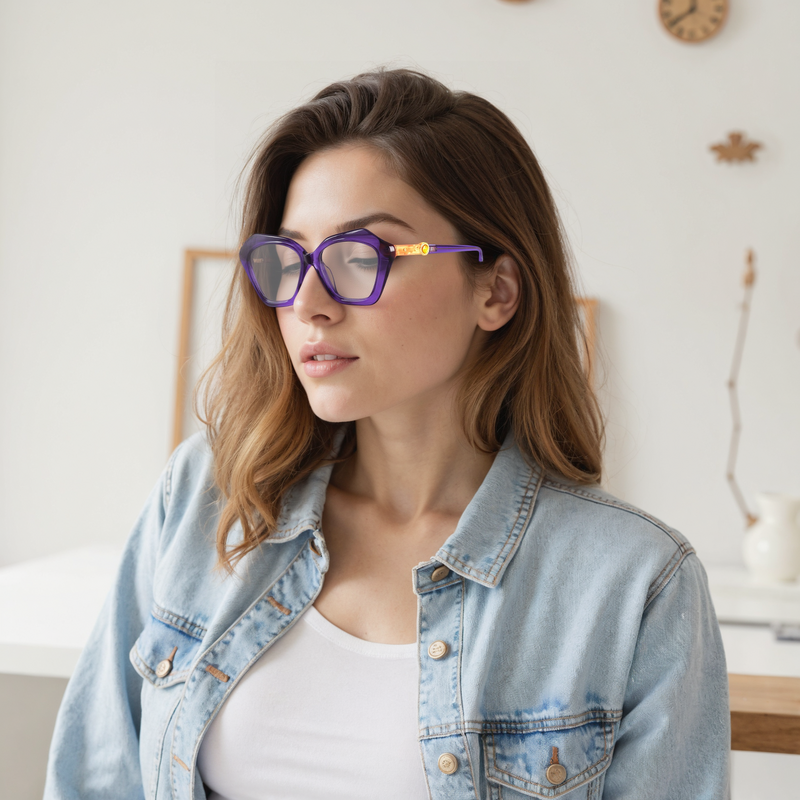 Elizabeth Cat Eye Licht Lila Brille