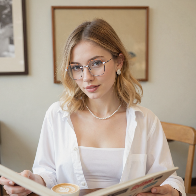 Rudolpie Geometric Brown Glasses