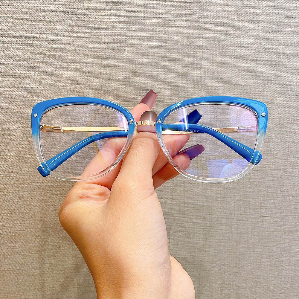 Church Cat Eye Blaue Brille