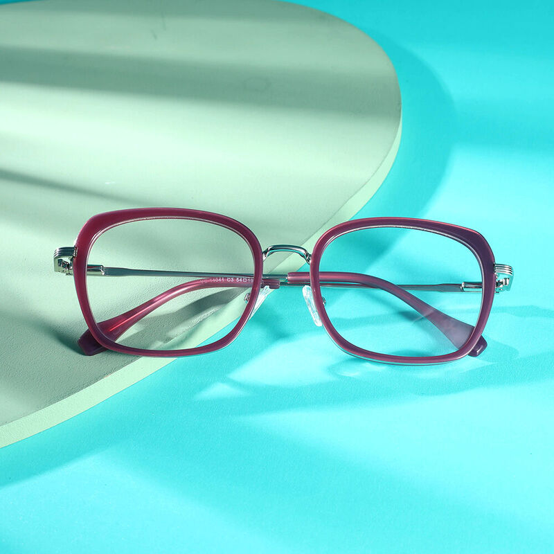 Laurance Square Red Glasses