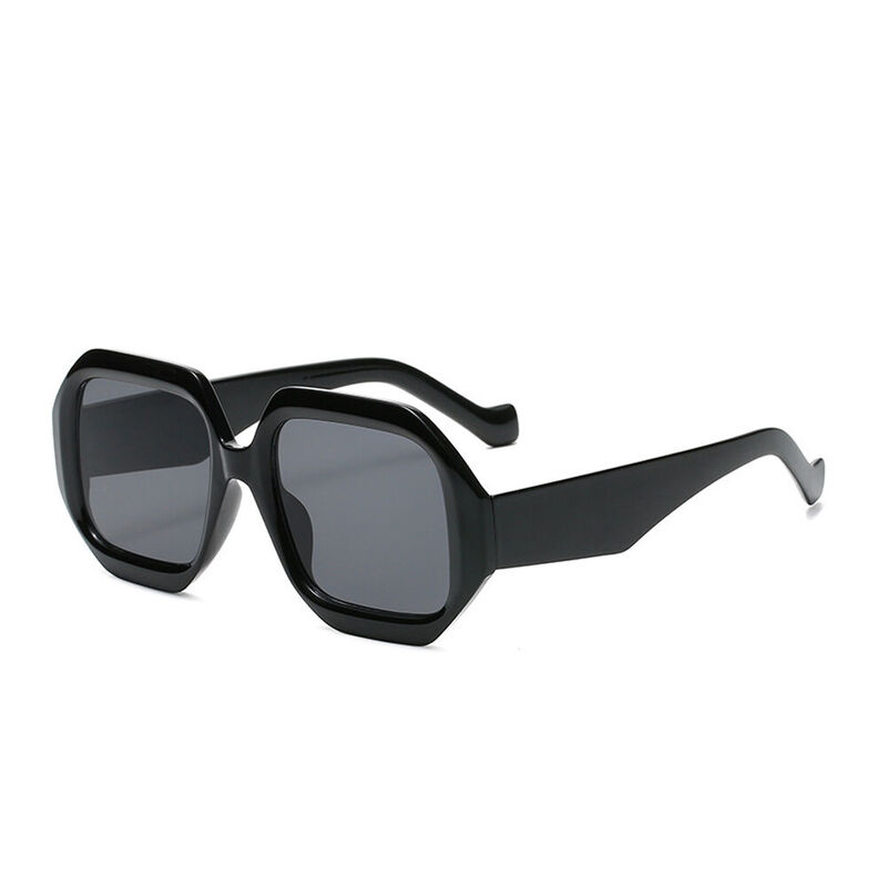 Rosa Geometric Black Sunglasses