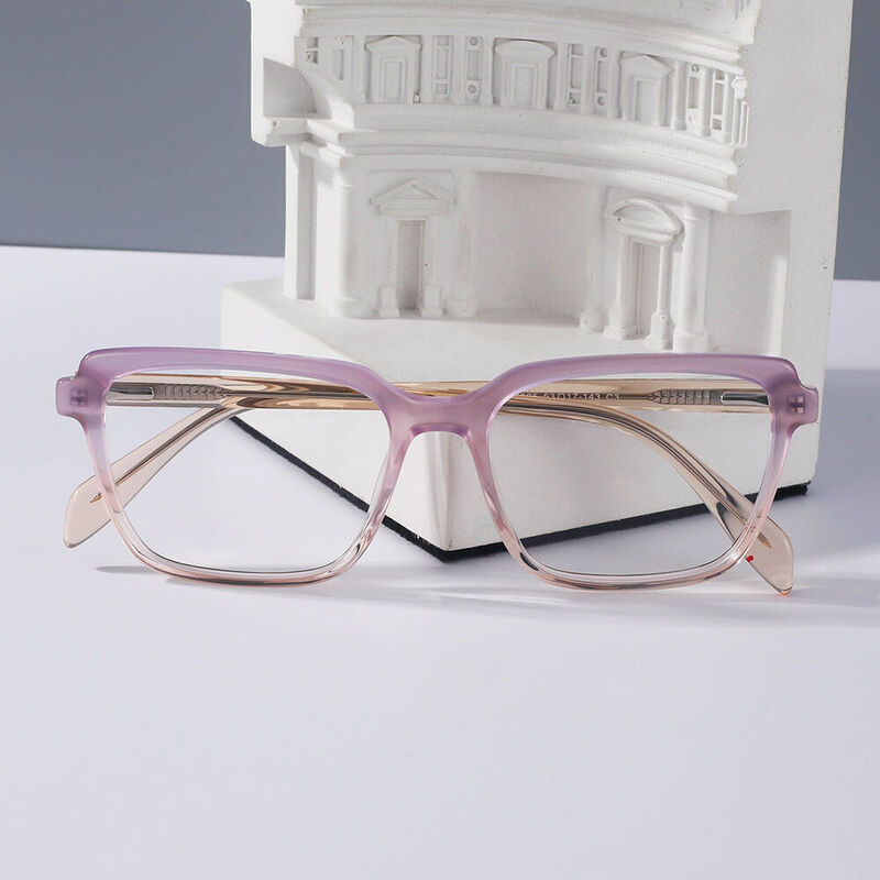 Daydream Rectangle Pink Glasses