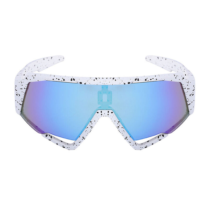 Surge Geometric White Black Sunglasses