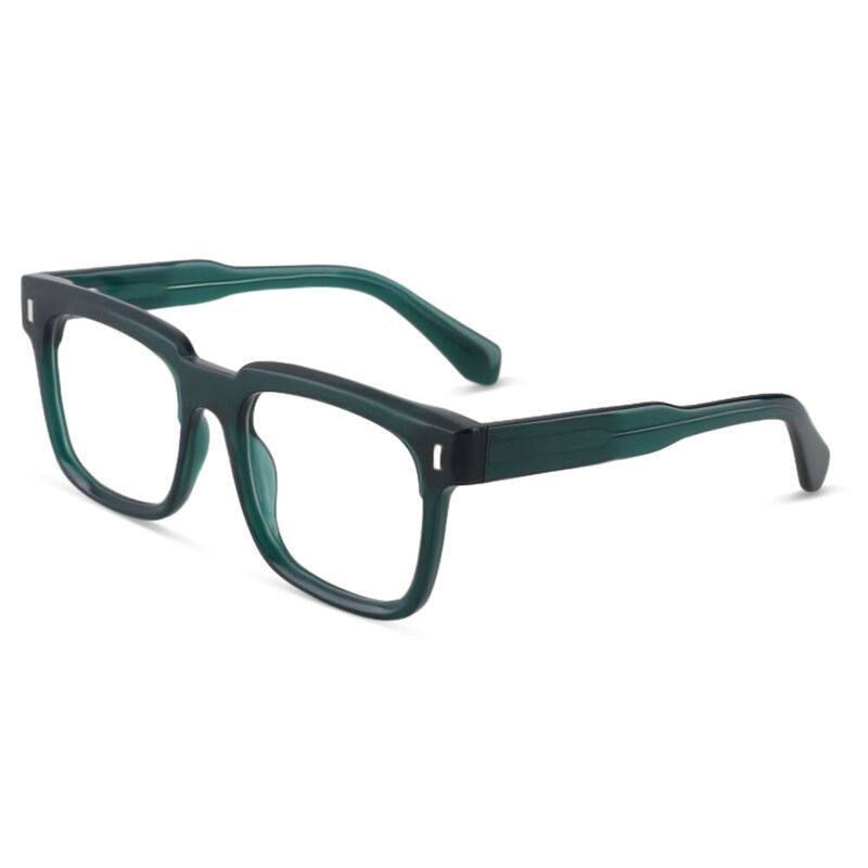 Galaxy Square Green Glasses