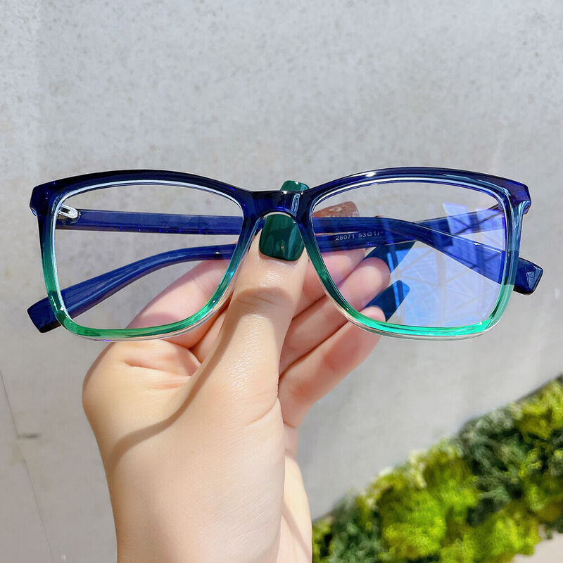 Fay Square Blue Glasses