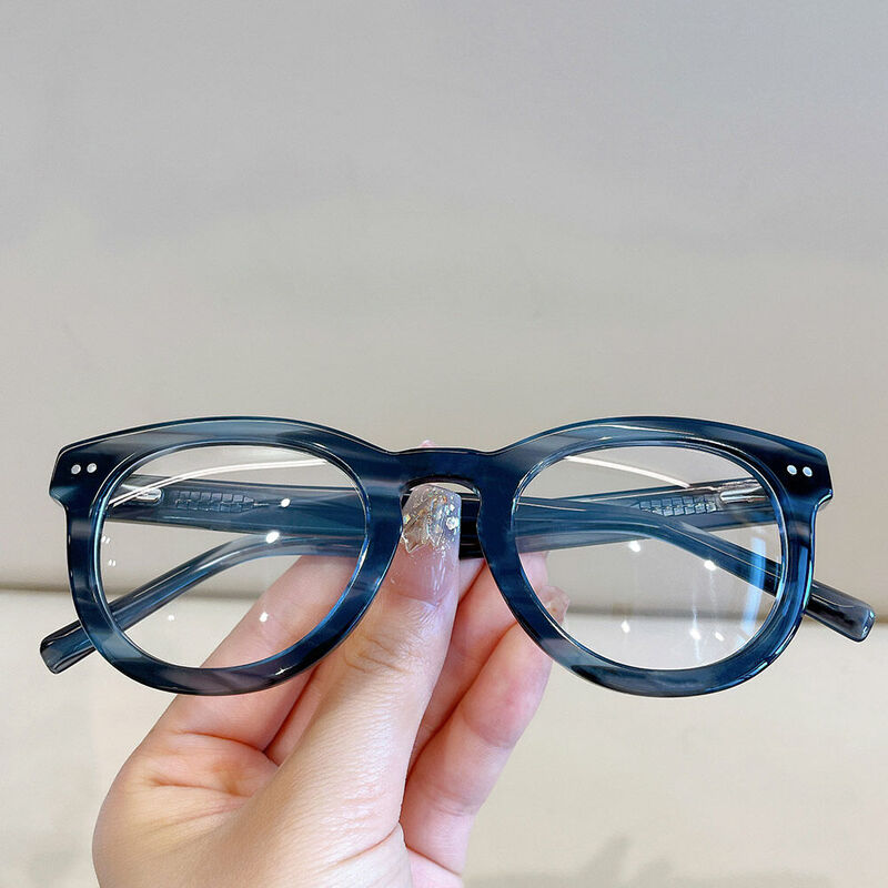 Marez Round Blue Glasses