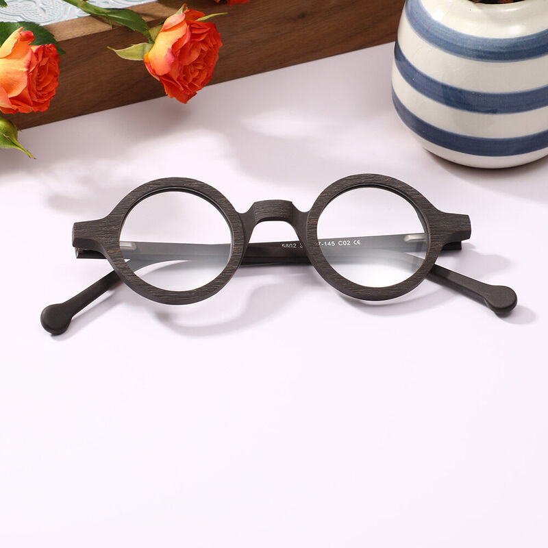 Quina Round Gray Glasses