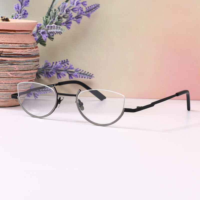 Chapmee Oval Gray Glasses