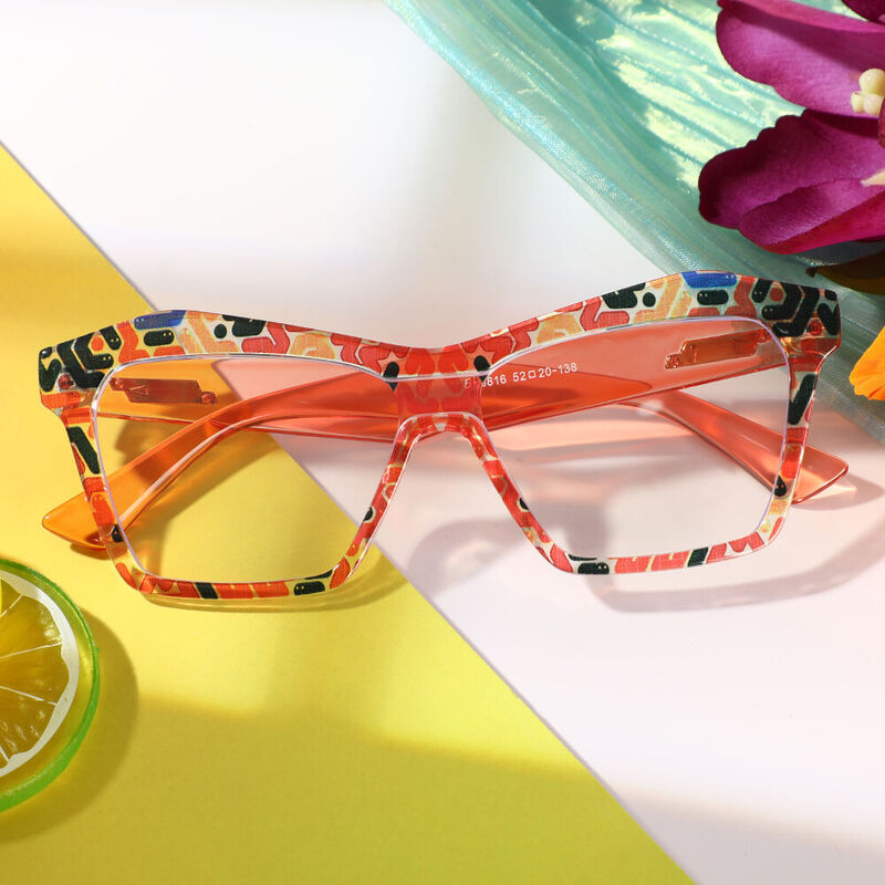Norton Cat Eye Orange Glasses