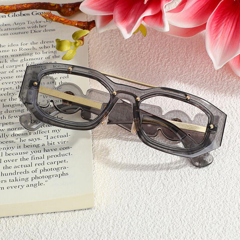 Norah Aviator Grey Glasses
