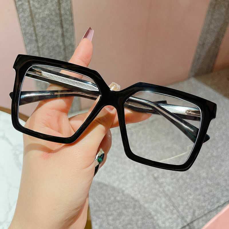Jenning Square Black Glasses