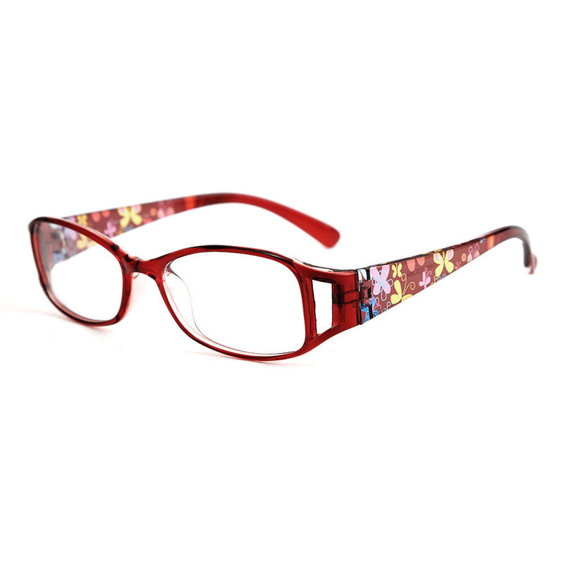 Gafas Graduadas Rectangulares Rojas Norma