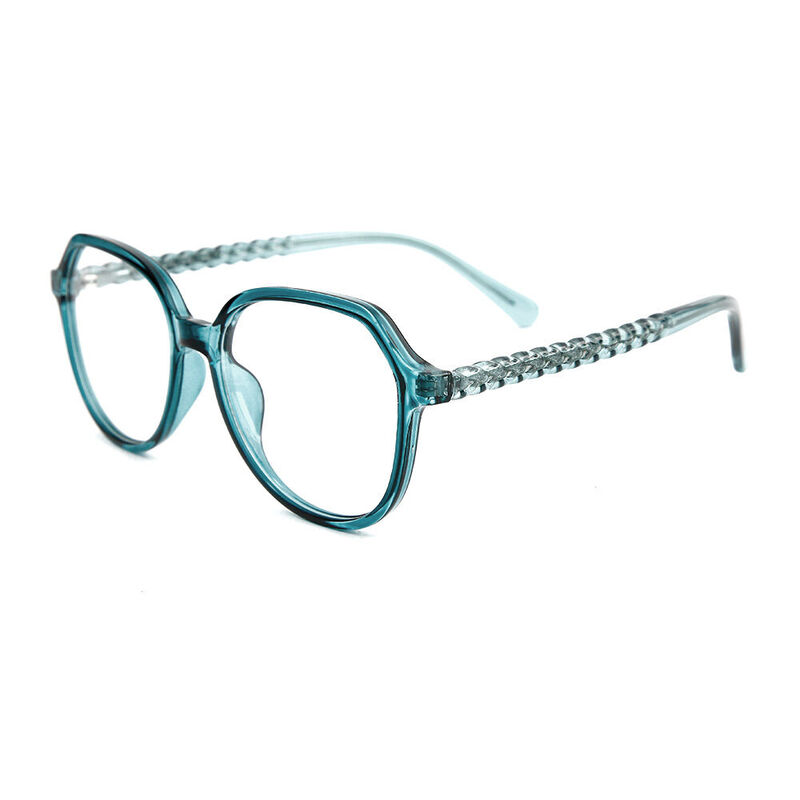 Hulda Geometrische Klare Grüne Brille