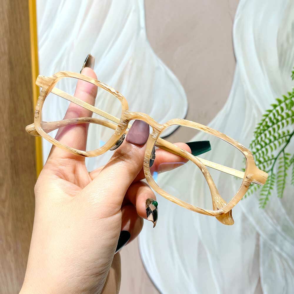 Afra Rectangle Orange Glasses