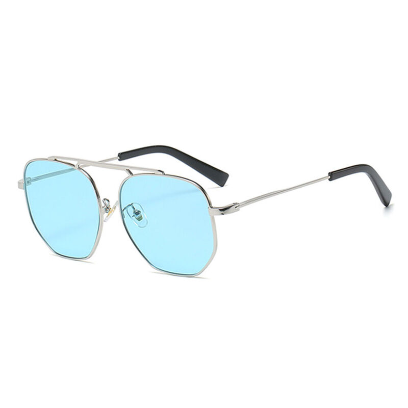 Good Vibrations Aviator Blue Sunglasses