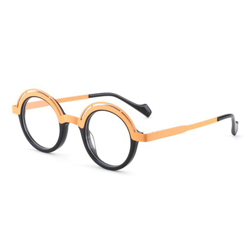 Defoe Round Orange Glasses