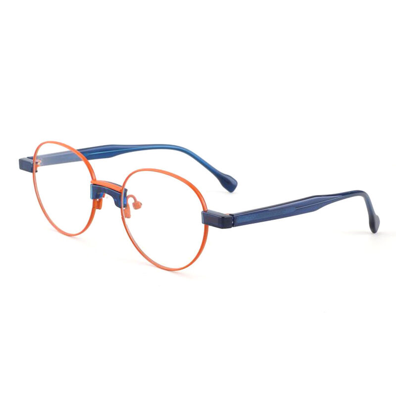 Herty Round Orange Glasses