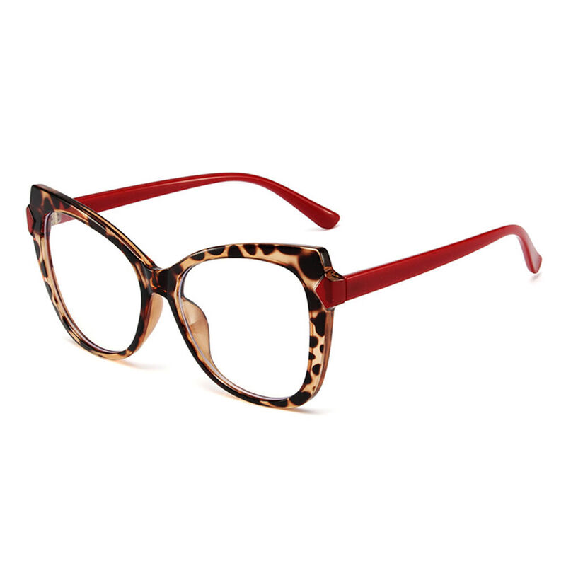 Isabella Cat Eye Leopard Glasses