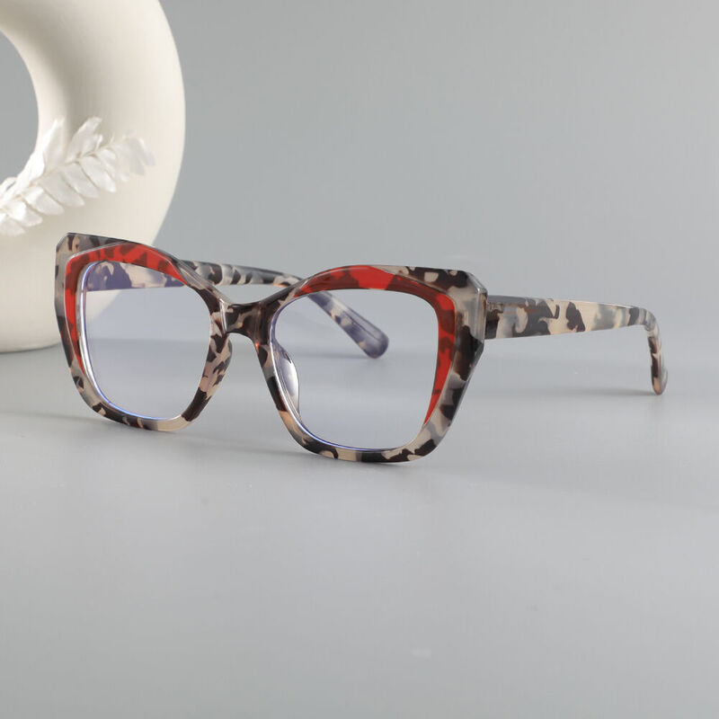 Steele Cat Eye Orange Glasses