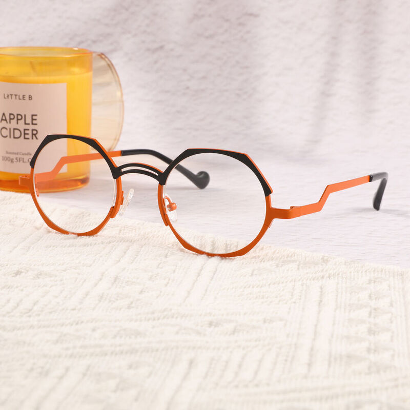Aurelia Geometric Orange Glasses