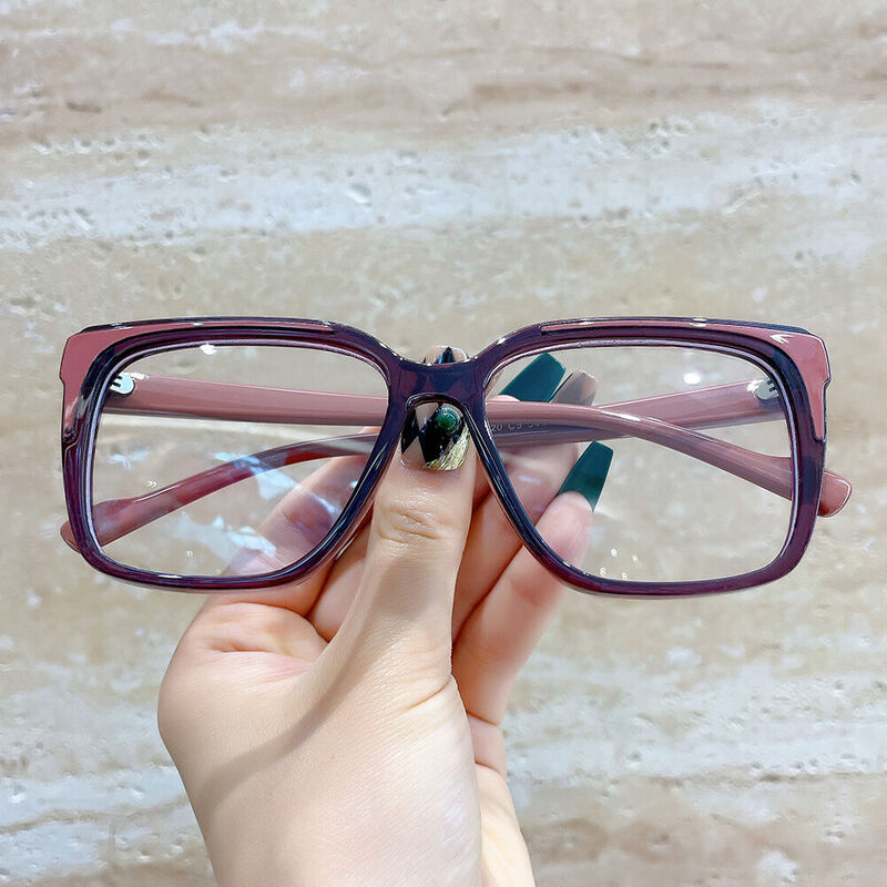 Elsa Square Brown Glasses