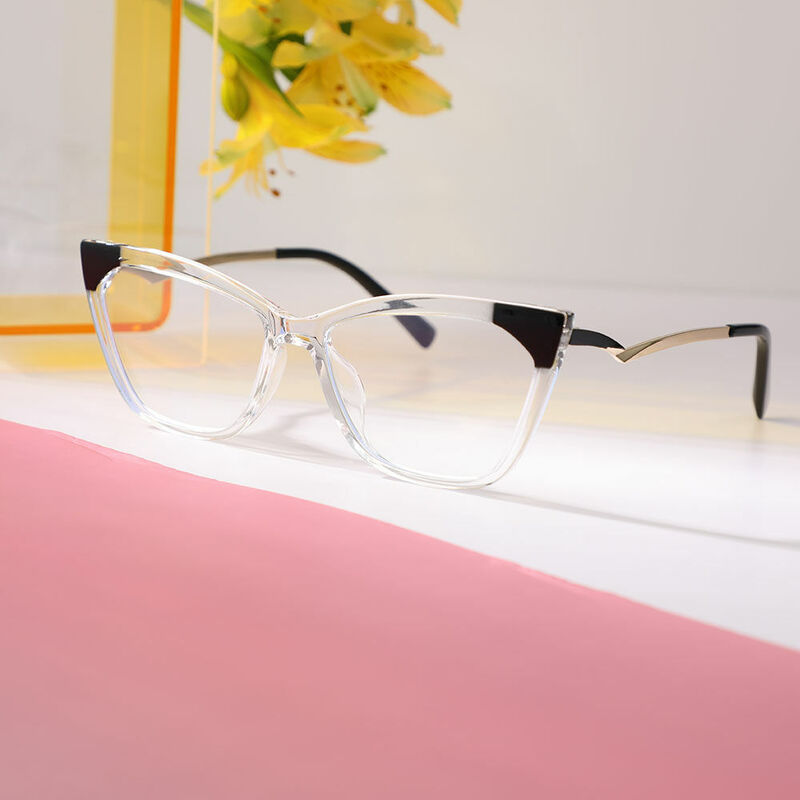 Ames Cat Eye Clear Glasses