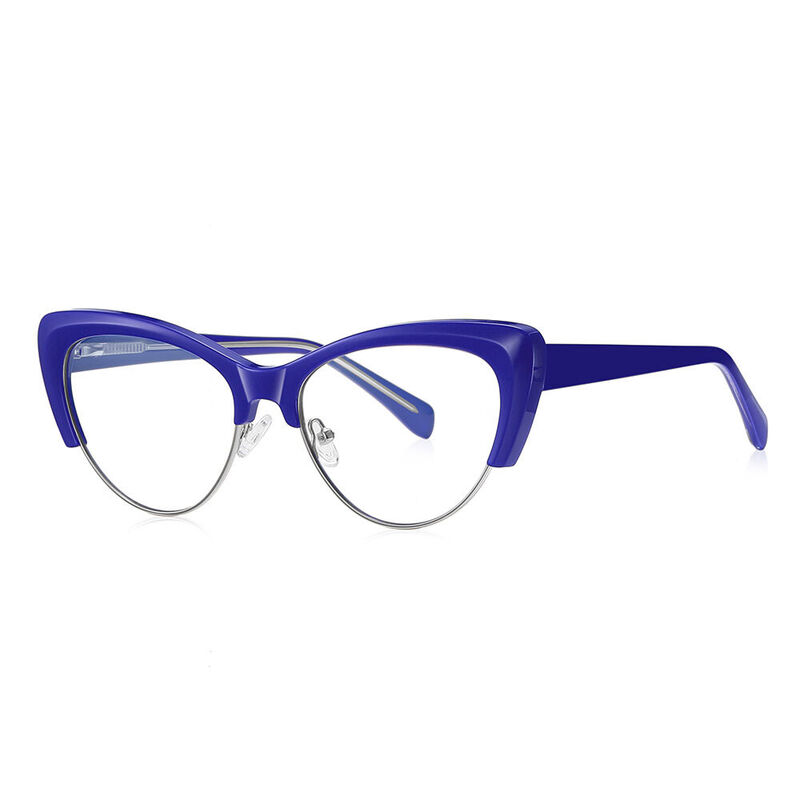 Lincoliy Cat Eye Blue Glasses
