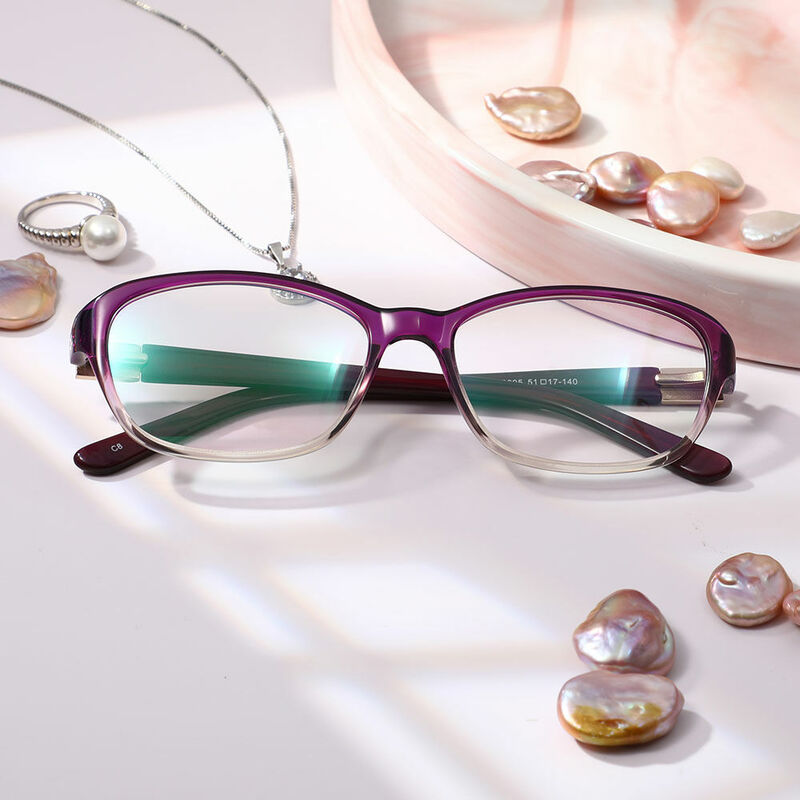 Howar Rectangle Purple Glasses