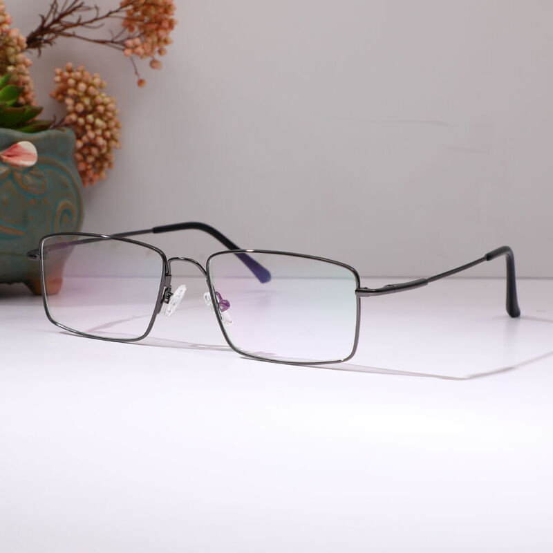 Saroyan Rectangle Gunmetal Glasses