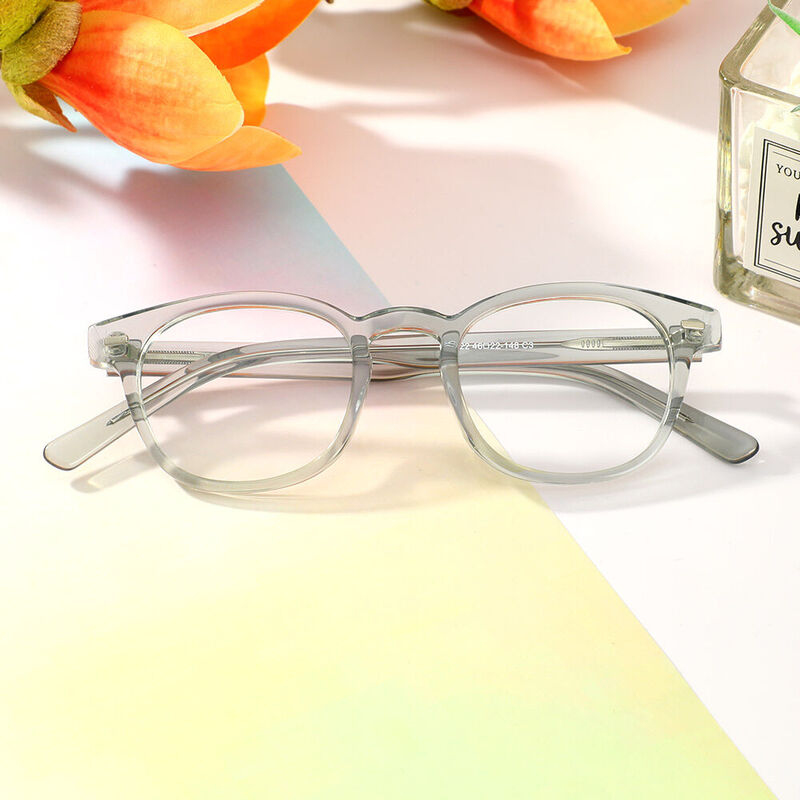 Lew Square Grey Glasses