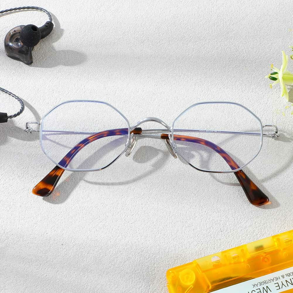 Occhiali da Vista Monroe Poligono Argenteo