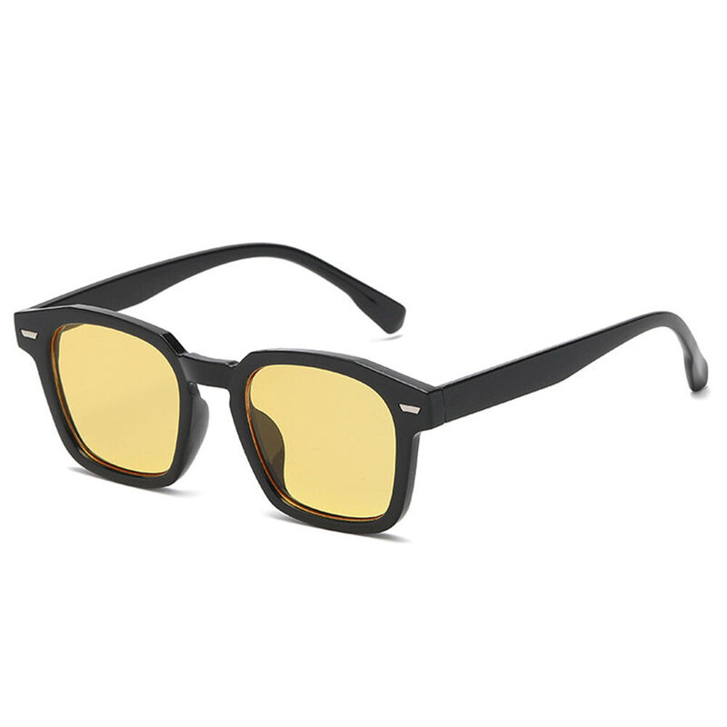 Amice Square Black Yellow Sunglasses